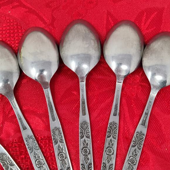 7X Tsp VTG Oneida Northland SECRET FLING Stainless Teaspoons - Picture 10 of 12